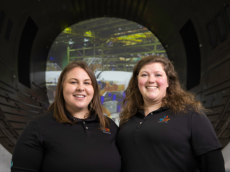 two alumnae working at Boeing
