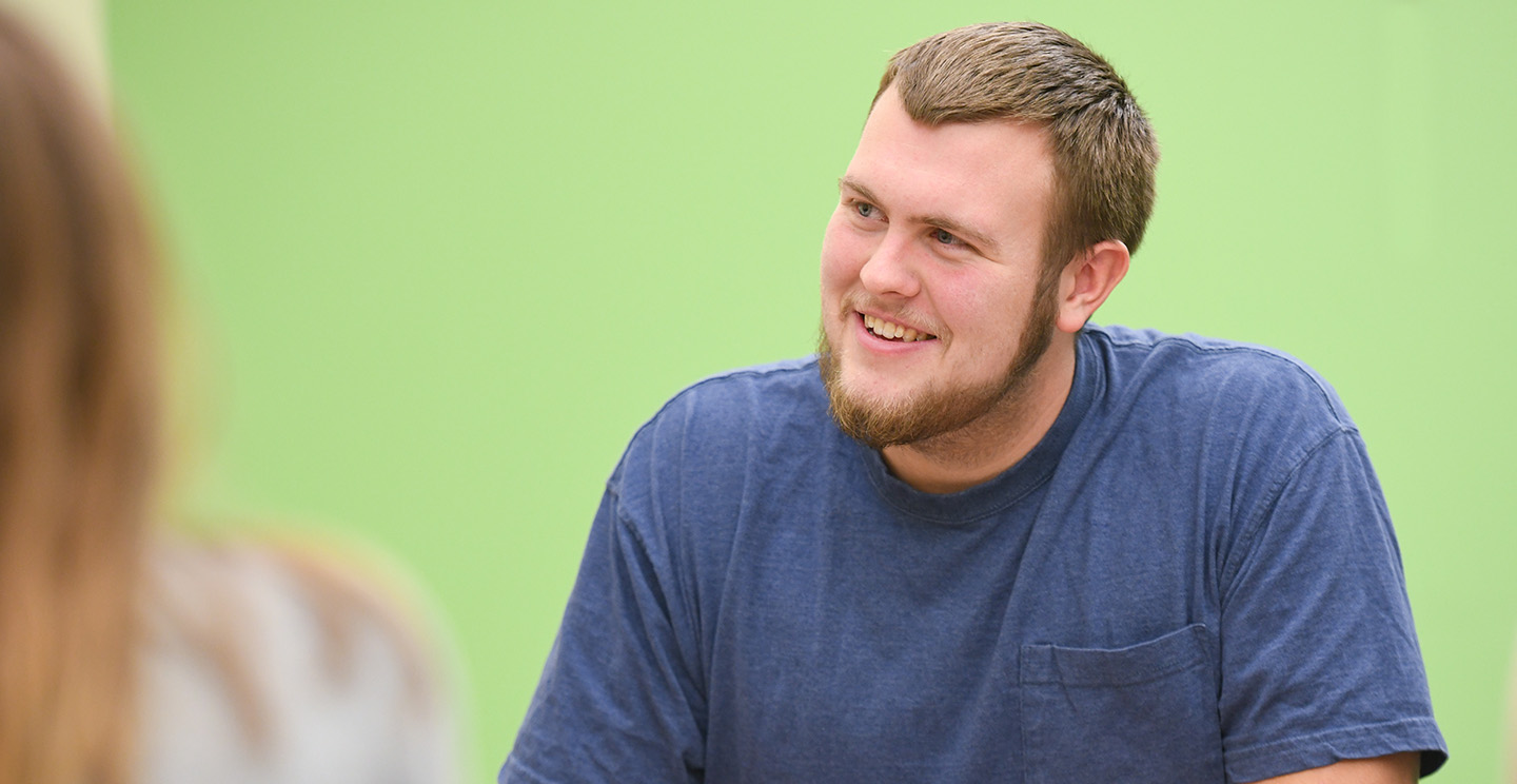 MSW student in classroom