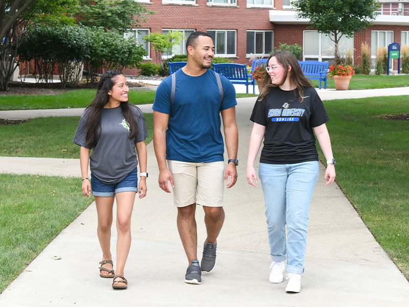 Students walking