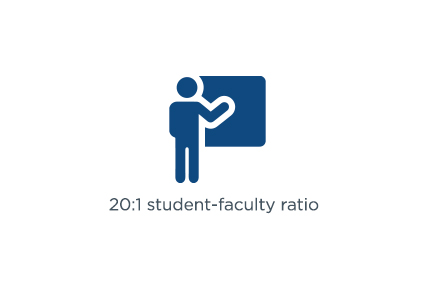 20:1 student-faculty ratio