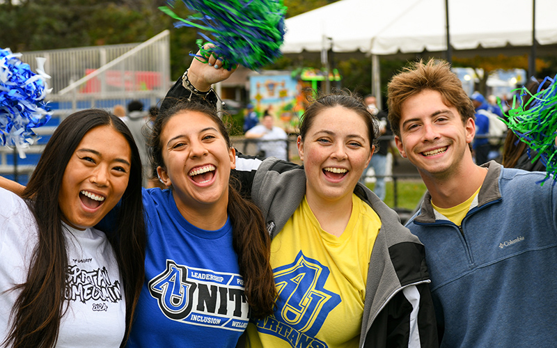 Group photo of students at homecoming.