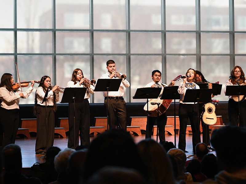 Mariachi Las Luces performs in Crimi Auditorium