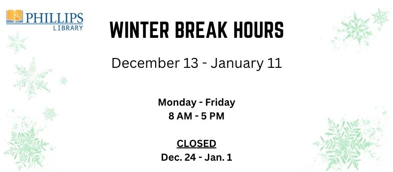 Winter Break Library Hours