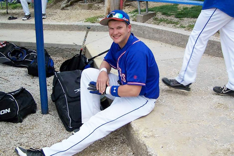 Bryce DeSpain as a high school baseball player.